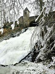 La Cascade de Coo en hiver.