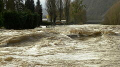 Un jour de crue à Remouchamps en 2011.