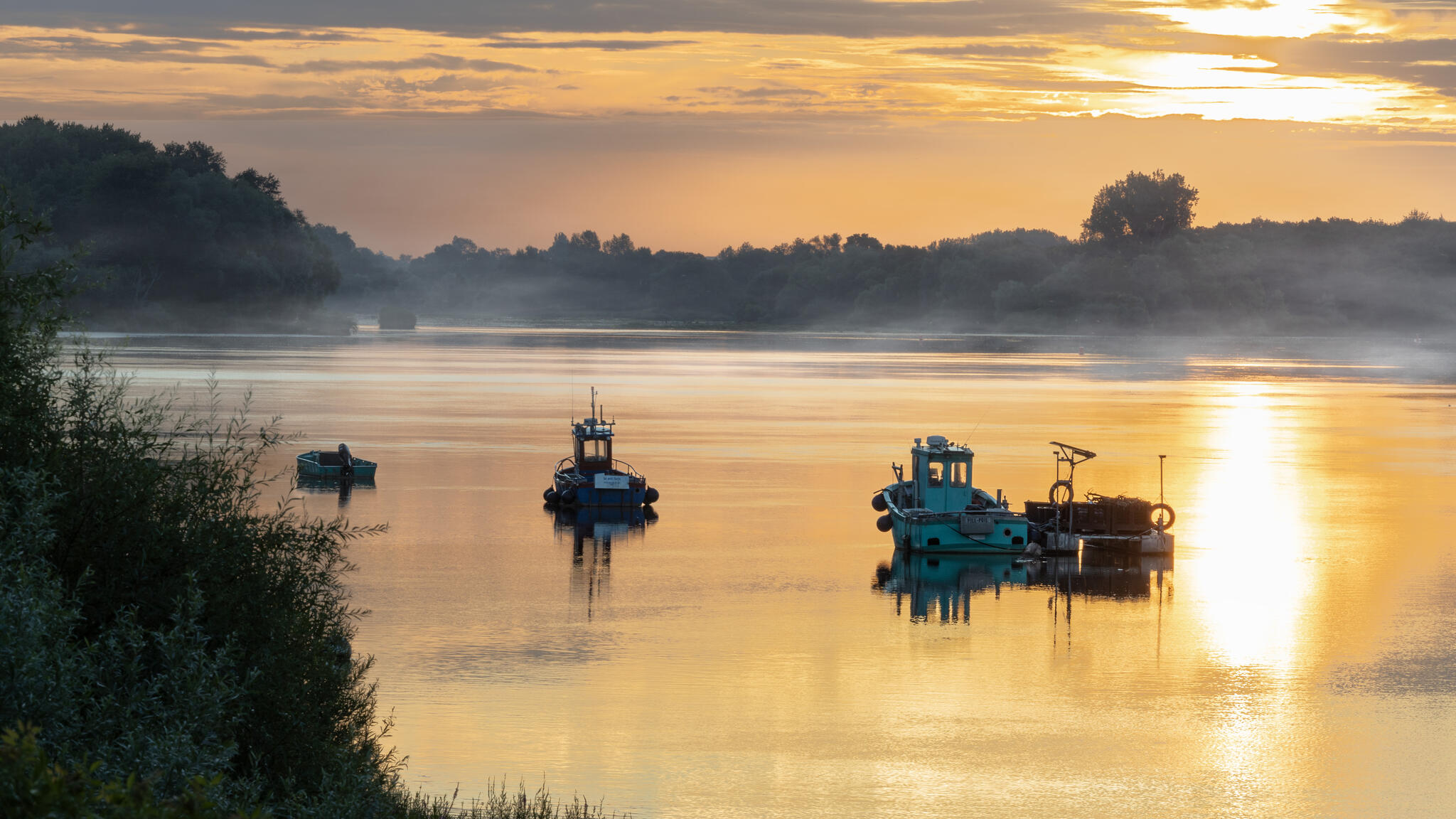 Lever de soleil sur la Loire [Photo de Patricia Le Signor]