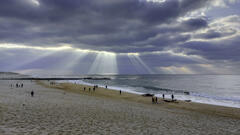 Plage de Vieux-Boucau, un jour d'hiver