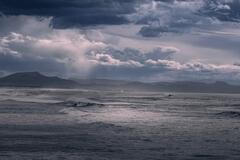 Plage de Capbreton avant l'orage