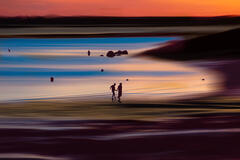 Fin de journée, à la plage