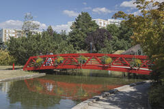 Pont japonnais au parc Pouille