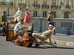 Musique sur le pont de l'île Saint Louis
