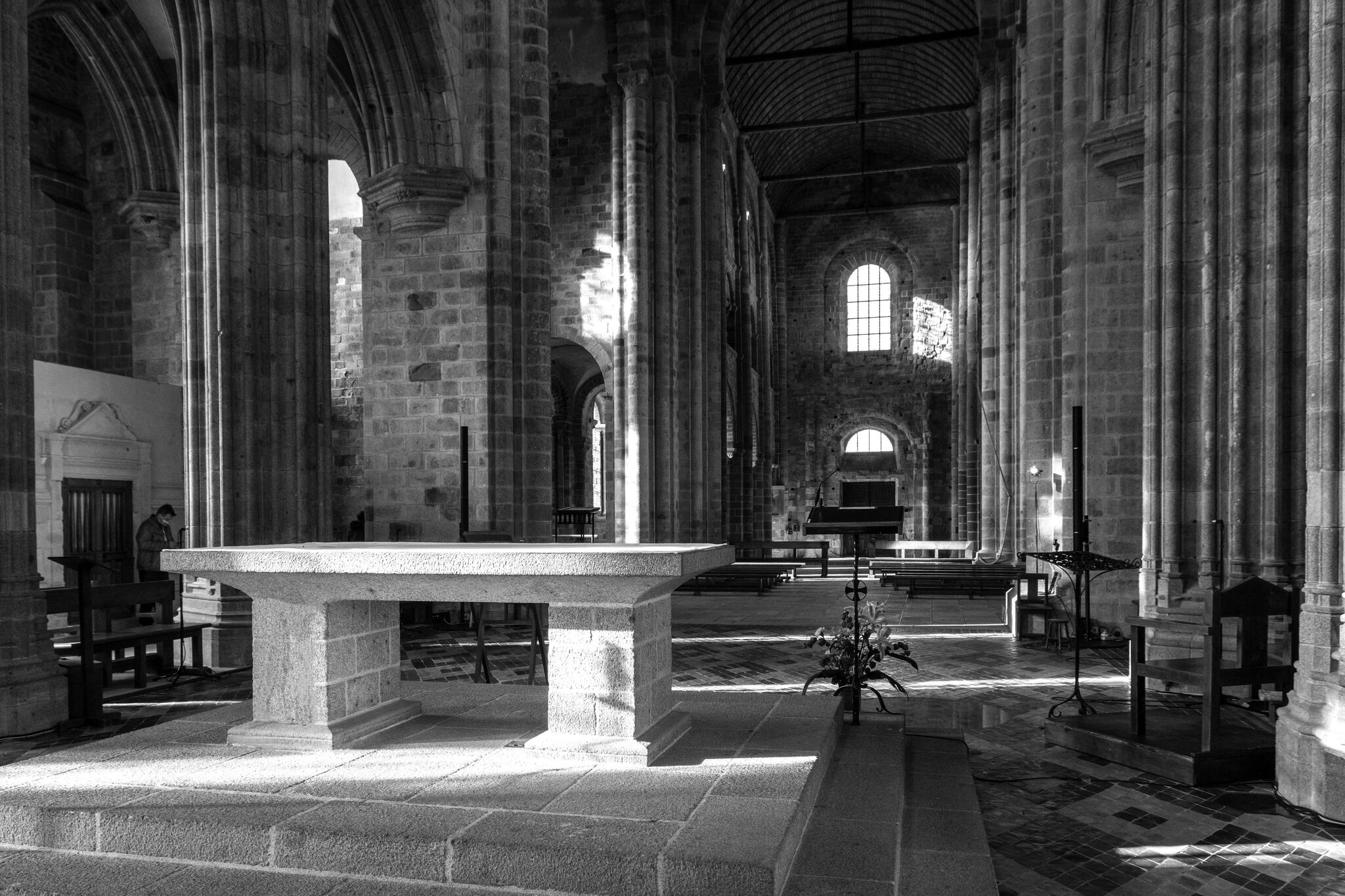Au "choeur" de l'abbaye [Photo de Pascale Ramakers]
