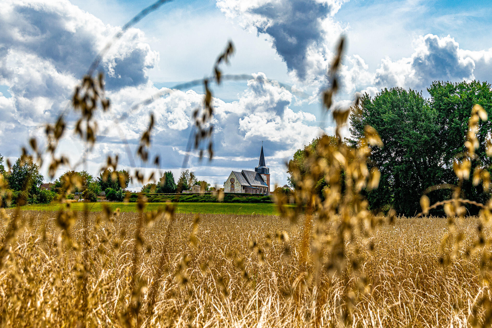 Le clocher veille sur la plaine