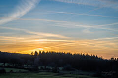 Coucher du soleil à Jevigné