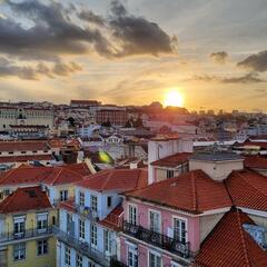 Coucher de soleil sur Lisbonne 