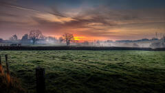 Lever de soleil sur Condé sur Sarthe 