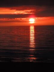 coucher de soleil au Tréport